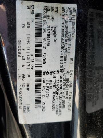 2015 FORD FOCUS 1FADP3K21FL338386