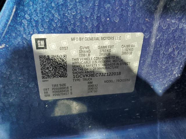 2018 CHEVROLET SILVERADO - 1GCVKREC7JZ122018