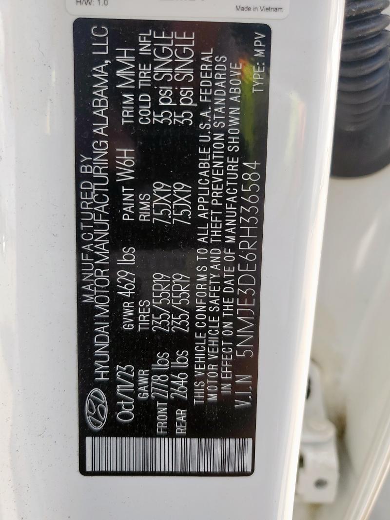 2024 HYUNDAI TUCSON LIMITED 5NMJE3DE6RH336584