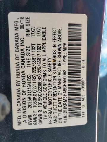 2016 HONDA CR-V SE 2HKRM3H46GH550062