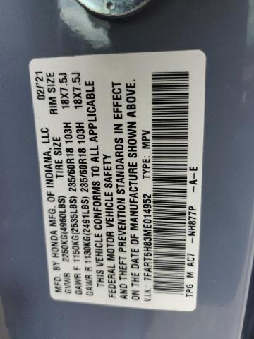2021 HONDA CR-V EXL 7FART6H83ME014952