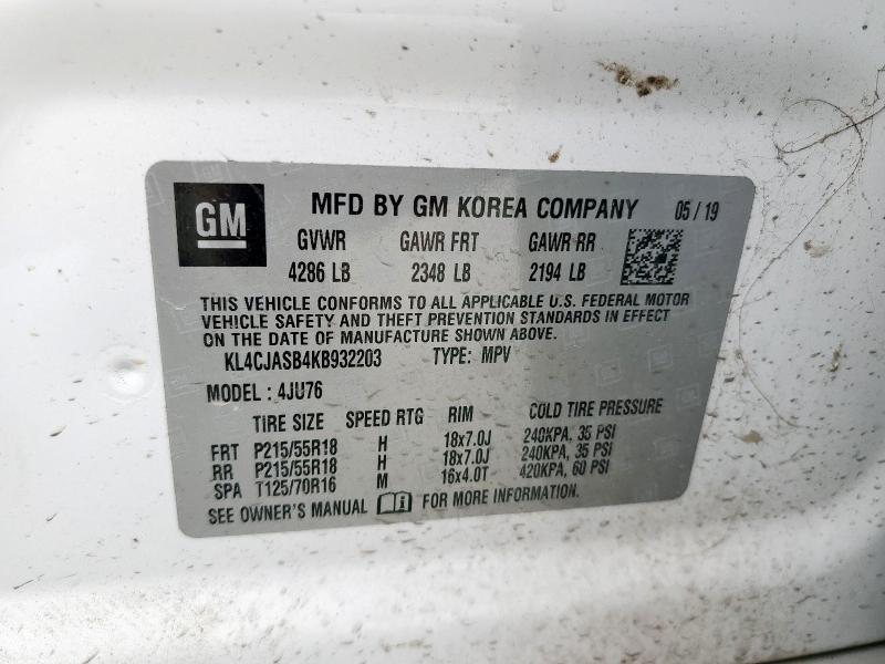 2019 BUICK ENCORE PRE KL4CJASB4KB932203