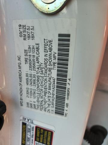 2019 HONDA CR-V EXL 5J6RW2H81KA004447