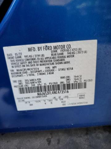 2022 FORD ECOSPORT S - MAJ6S3FL4NC473516