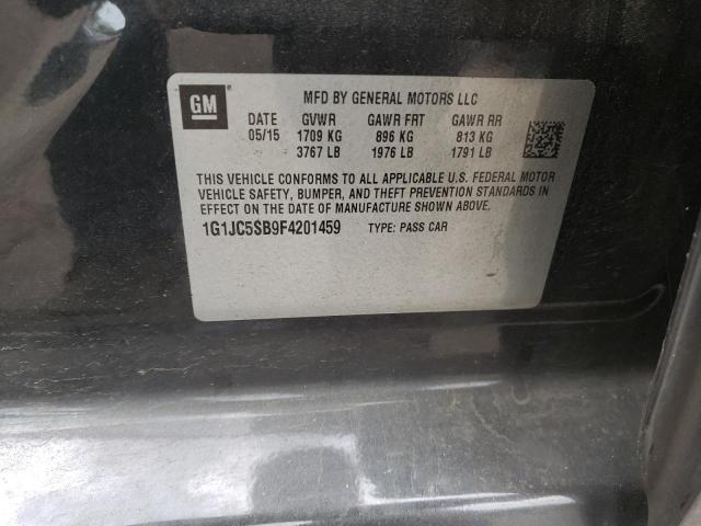 2015 CHEVROLET SONIC LT 1G1JC5SB9F4201459