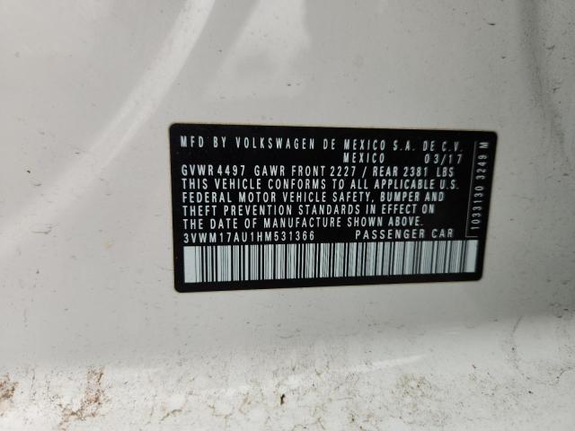 2017 VOLKSWAGEN GOLF ALLTR 3VWM17AU1HM531366