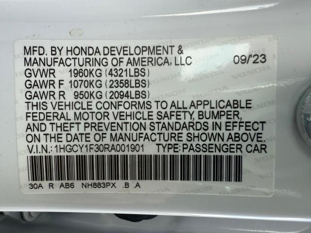 2024 HONDA ACCORD EX 1HGCY1F30RA001901