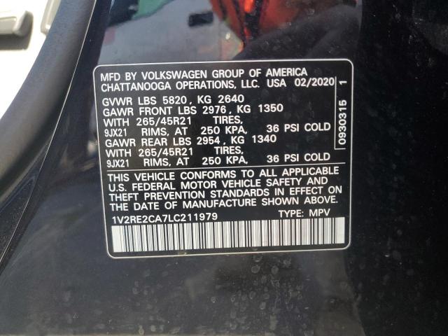 2020 VOLKSWAGEN ATLAS CROS 1V2RE2CA7LC211979