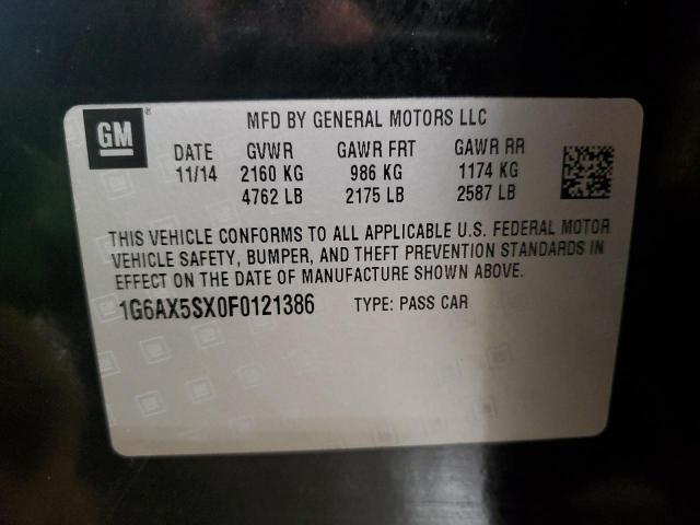 2015 CADILLAC CTS LUXURY 1G6AX5SX0F0121386