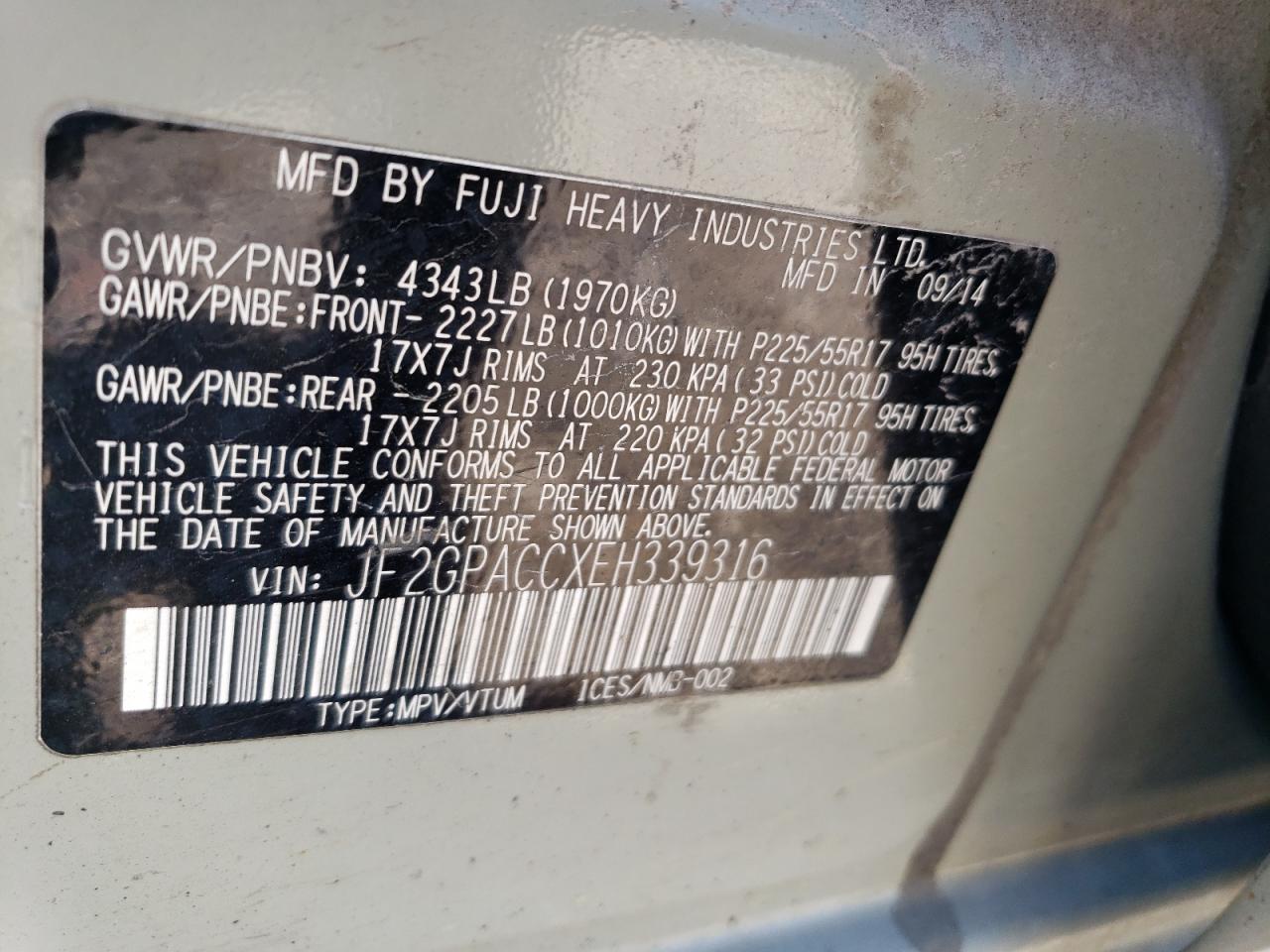 SUBARU XV 2.0 PREMIUM