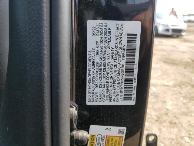 2022 HONDA PILOT SE 5FNYF6H27NB056701