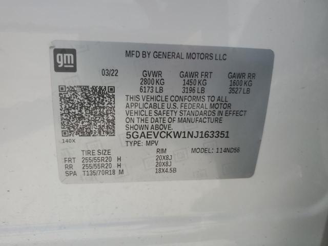 2022 BUICK ENCLAVE AV 5GAEVCKW1NJ163351