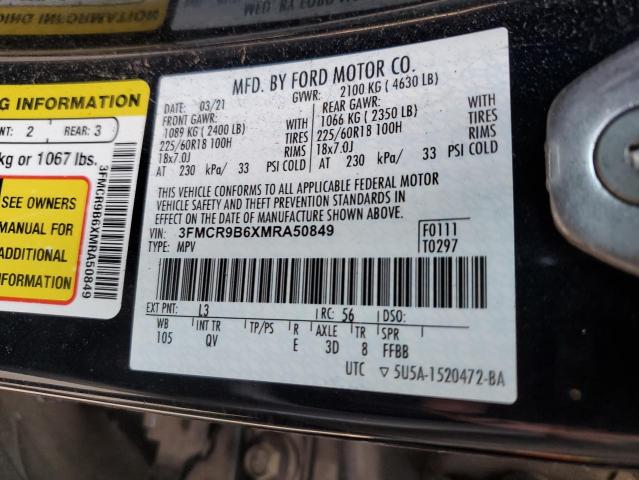 2021 FORD BRONCO SPO 3FMCR9B6XMRA50849