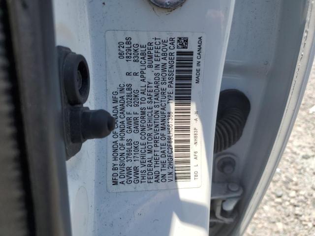 2020 HONDA CIVIC LX 2HGFC2F69LH561386