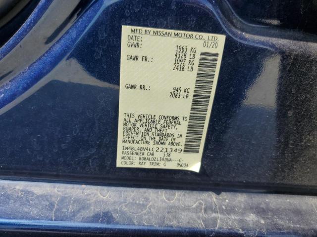 2020 NISSAN ALTIMA S 1N4BL4BV4LC221349