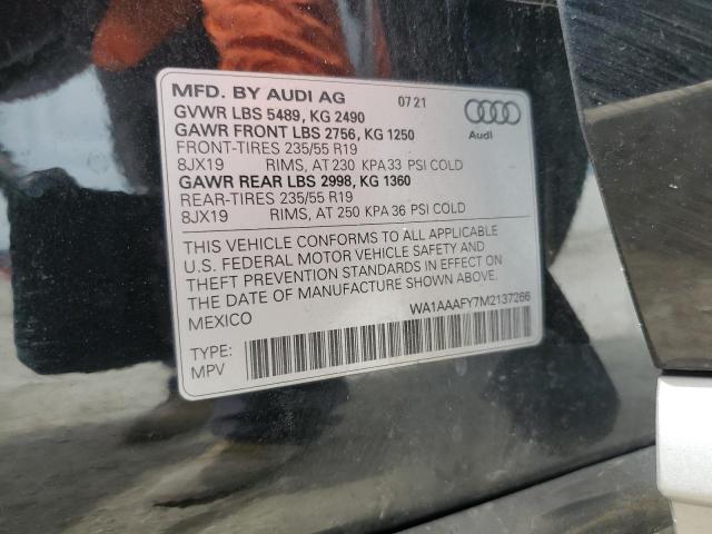 2021 AUDI Q5 PREMIUM - WA1AAAFY7M2137266
