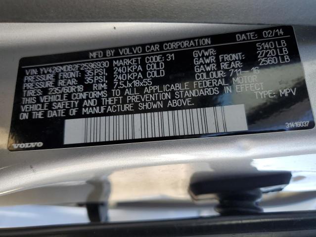 2015 VOLVO XC60 T5 PR YV426MDB2F2596930
