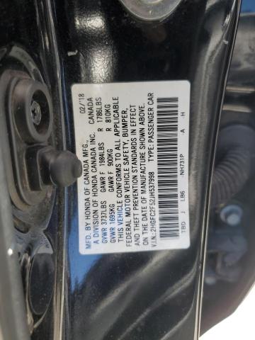 2018 HONDA CIVIC LX 2HGFC2F52JH537998
