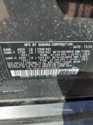 2025 SUBARU OUTBACK TO 4S4BTAPC9S3186835