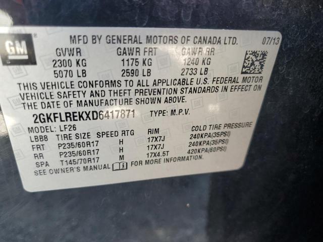 2013 GMC TERRAIN SLE - 2GKFLREKXD6417871