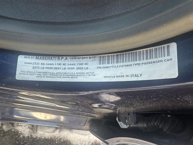 2018 MASERATI GHIBLI S ZAM57YTL2J1270859