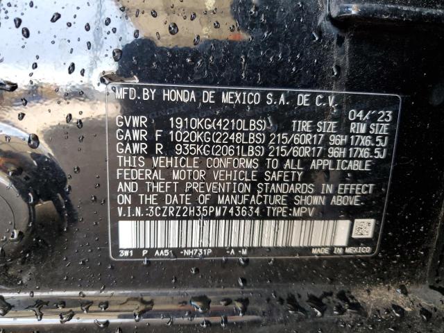 2023 HONDA HR-V LX 3CZRZ2H35PM743634