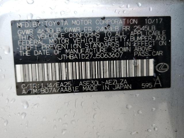 2018 LEXUS IS 300 JTHBA1D27J5063607