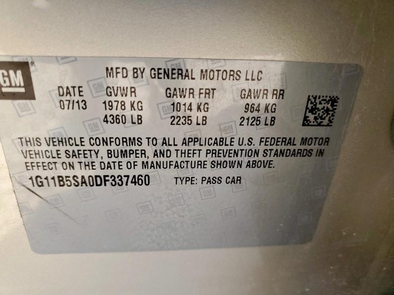 2013 CHEVROLET MALIBU LS - 1G11B5SA0DF337460