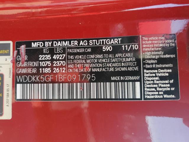2011 MERCEDES-BENZ E 350 - WDDKK5GF1BF091795