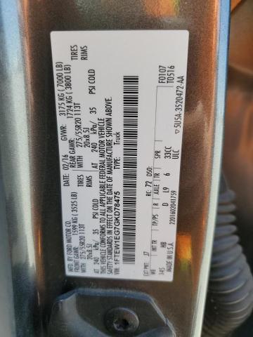 2016 FORD F150 SUPER - 1FTEW1EG7GKD78475