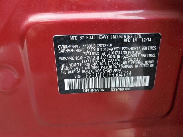 2015 SUBARU FORESTER 2 - JF2SJAFC1FH564734