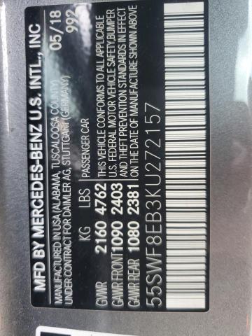 2019 MERCEDES-BENZ C 300 4MAT 55SWF8EB3KU272157