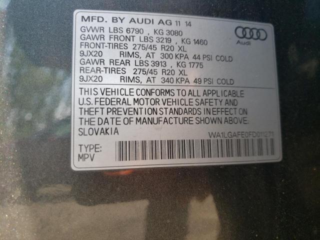 2015 AUDI Q7 PREMIUM - WA1LGAFE0FD011271