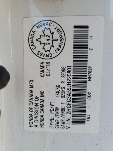 2018 HONDA CIVIC SI 2HGFC3A59JH220801