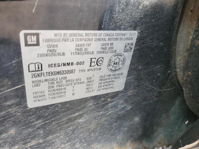 2017 GMC TERRAIN SL 2GKFLTEK6H6330987