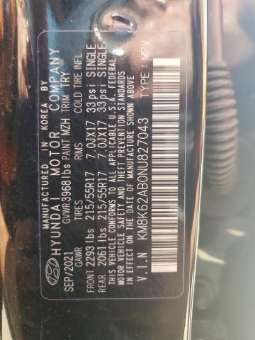 2022 HYUNDAI KONA KM8K62AB0NU827043