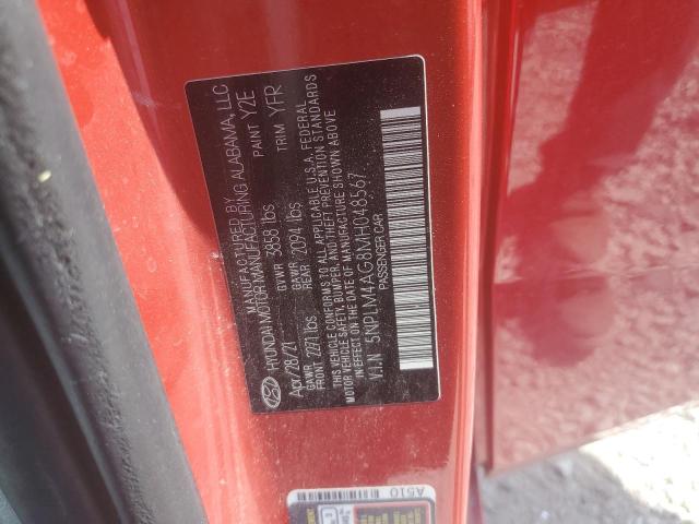 2021 HYUNDAI ELANTRA SEL 5NPLM4AG8MH048567