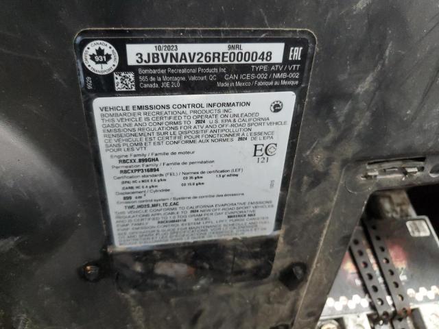 2024 CAN-AM MAVERICK X 3JBVNAV26RE000048