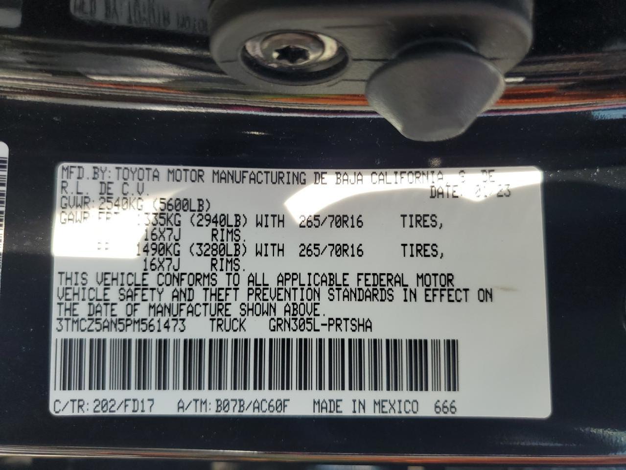 TOYOTA TACOMA DOUBLE CAB