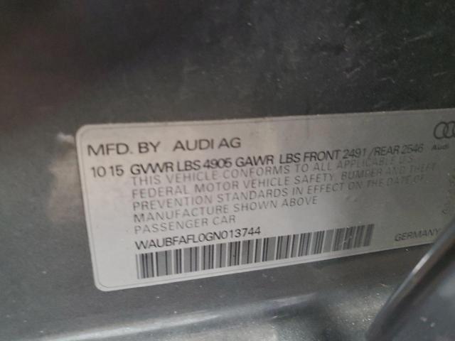 2016 AUDI A4 PREMIUM WAUBFAFL0GN013744