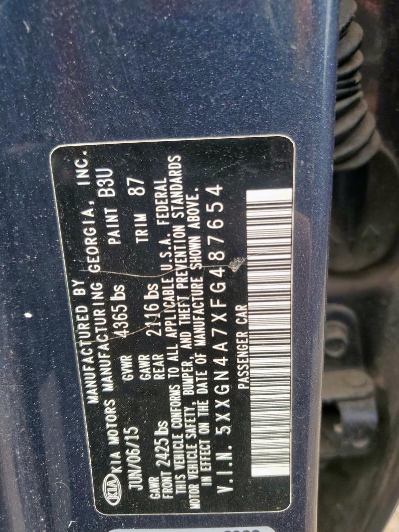 2015 KIA OPTIMA EX 5XXGN4A7XFG487654