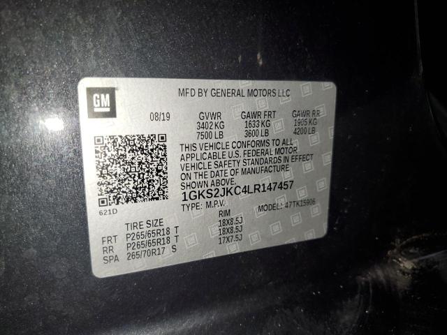 2020 GMC YUKON XL K1500 SLT 1GKS2JKC4LR147457