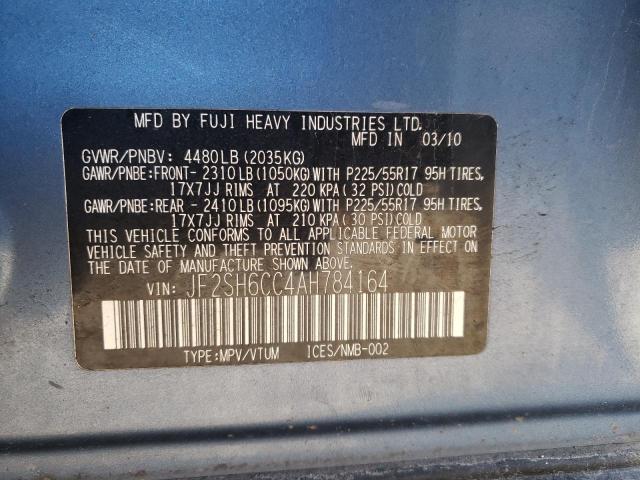 2010 SUBARU FORESTER - JF2SH6CC4AH784164