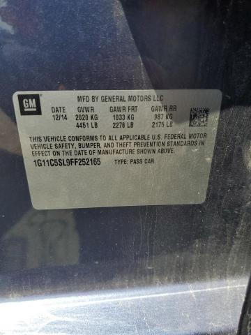 2015 CHEVROLET MALIBU 1LT 1G11C5SL9FF252165