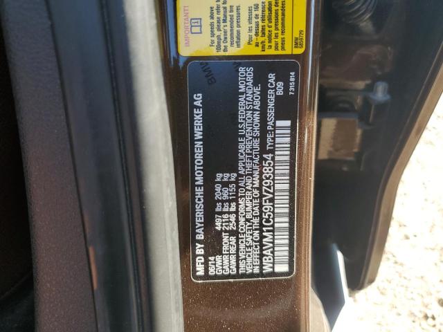 2015 BMW X1 SDRIVE2 WBAVM1C59FVZ93854