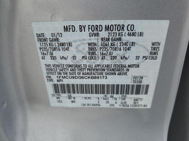 2012 FORD ESCAPE XLT - 1FMCU9DG6CKB89173