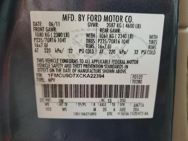 2012 FORD ESCAPE XLT - 1FMCU9D7XCKA22394
