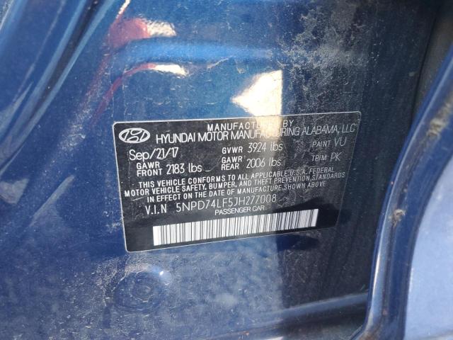 2018 HYUNDAI ELANTRA SE - 5NPD74LF5JH277008