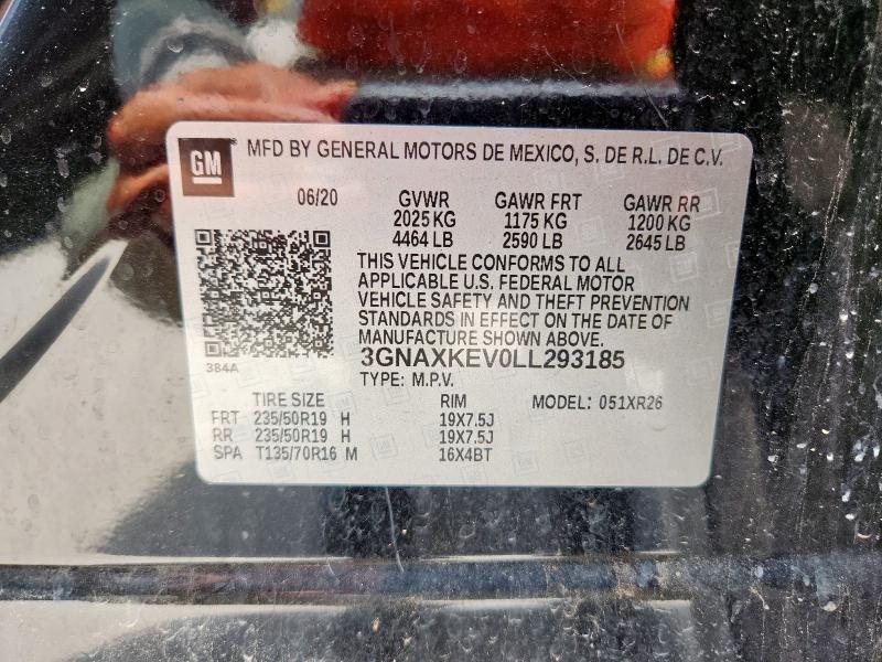 2020 CHEVROLET EQUINOX LT - 3GNAXKEV0LL293185
