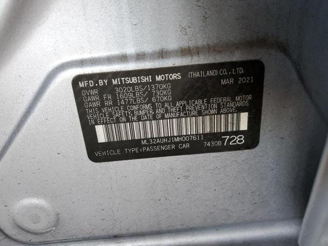 2021 MITSUBISHI MIRAGE ES ML32AUHJ1MH007611